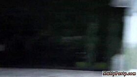 teen gives halloween blowjob in dorm party