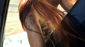 Beautiful Woman Masturbates Riskily in Public