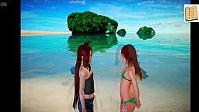 my new family adventure with bikini teens playing erotic games