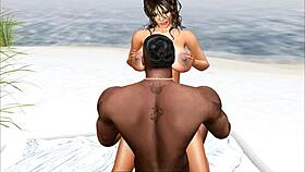 Sweet Brown Sugar Hides Behind a Dune at a Public Beach