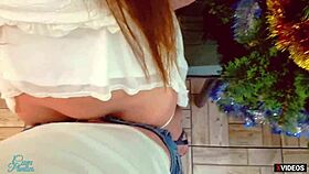 step sister give her pussy after christmas dinner xmas 2021 in homemade pov.