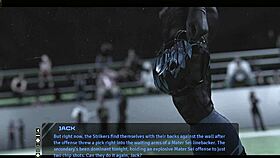 Move the chains in this football match with 3d anime characters