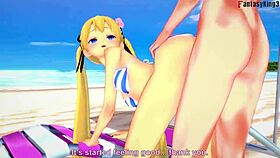 i'm marie rose in bikini having sex on the beach in this 3d anime hentai fantasy