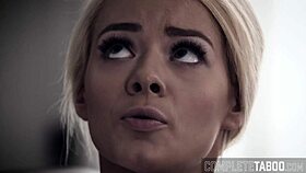 kinky teen gets facial in threesome