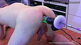 How does that glowing mamba dildo feel fucking your ass on the machine?