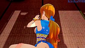 Nami's Long Hair and Yamato's Intense POV Creampie in One Piece Hentai