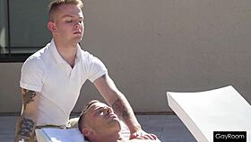 Trent rails poolboy's asshole outdoors.