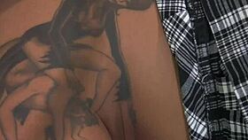 mixed girl screams 'ahh, the caning hurts so much!' in bondage