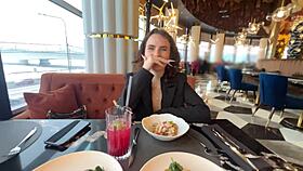 Horny Couple's Dinner Date Turns Into Hot Home Sex With Big Tits And Wet Pussy.