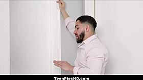 Big Ass Brunette Teen Step Sister Receives Creampie From Horny Step Brother