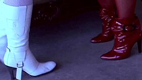 Kelly Leigh and Lake Russell passionately touch and lick each other's huge pussies.