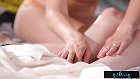 Hey, watch pregnant blonde get pleasured by bff