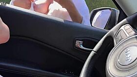 a stranger helped me cum in the car after noticing my masturbation