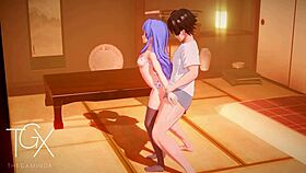Anime Hentai Game Roxy Sexy Fucks In Various Positions With Blowjob