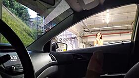 Beautiful Woman Masturbates Riskily in Public