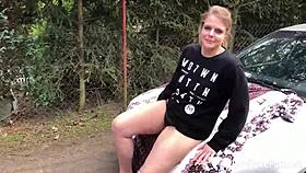 Outdoor Seduction In Public Park