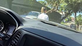 a stranger helped me cum in the car after noticing my masturbation