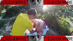 Thrilling As Fat Woman Inserts Cookies Into Pussy For Gay Friend To Lick Outdoors