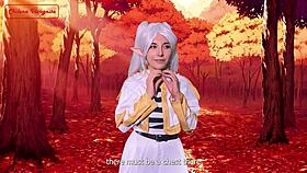 Frieren Elf Cosplay Recruits Warrior For Sex Sword In Dirty Costume