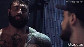 Markus Kage jerks off on Ryan Stone and Jay fucking!