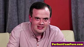 huge titted english redhead gets a facial cumshot