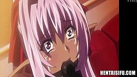 A feisty princess becomes a lactating cum bucket in uncensored hentai