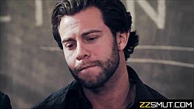 Student fucked by teacher and principal in classroom threesome.