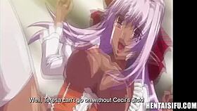 A feisty princess becomes a lactating cum bucket in uncensored hentai