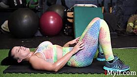 specialized gym workout just for a milf with huge natural tits 😍