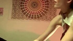 this evil blowjob with femdom and a monster cock is so intense