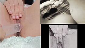 feeling so horny watching lesbian sex, masturbating hard