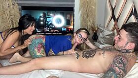 My best friend sucks my boyfriend's dick during the movie!