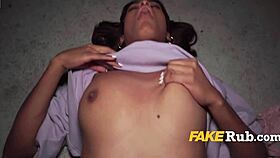 Ebony Girl Kneels for Blowjob, Fucking Outdoor for Cash