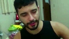 Marcos Goiano boldly sucks monster cock in intense blowjob