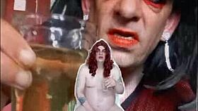 Bisexual Sissy Swallows Pee Naked