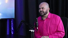 Paulo Avelar and Victoria Beatriz in Sheer Red Lingerie Group Flashing