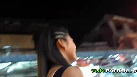 Kinky Asian girl keeps hot black lingerie on during sex