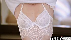 tushy, my skinny girlfriend and her friend love gaping in lingerie.