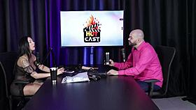 Paulo Avelar and Victoria Beatriz in Sheer Red Lingerie Group Flashing