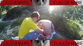 Thrilling As Fat Woman Inserts Cookies Into Pussy For Gay Friend To Lick Outdoors
