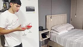 A wanker meets Alicia Trece. 'Want my best gift?' She sucks and rides him.