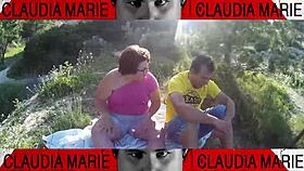 Thrilling As Fat Woman Inserts Cookies Into Pussy For Gay Friend To Lick Outdoors