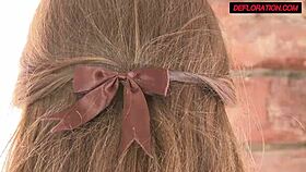 nikita jankovska's final intimate act of solo play in close-up vintage style