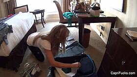 Capri Cavanni Strips Behind The Scenes, Big Tits And Ass Exposed!