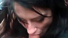 Deepthroat Blowjob On The Road In Public