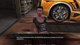 In Last Lustful War, Nastya's ending involves intense anal and blowjob scenes with shemale creampie