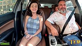 latina milf strips naked in public car ride sharing wild stories