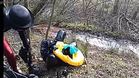 Rich German Femdom in Brutal Outdoor Latex Fetish