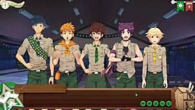 Game Friends Camp Episode 6: Keitaro Decides To Relax In The Shower With Russian Voice Acting.