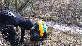 Rich German Femdom in Brutal Outdoor Latex Fetish